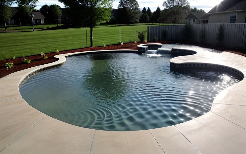 Custom concrete pool.